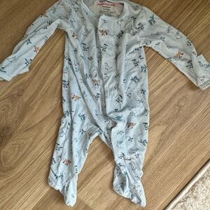 Magnetic Me  Footie Pajamas - Blue Woodland Print